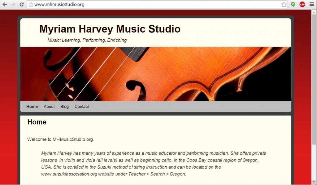 MH Music Studio.org Website