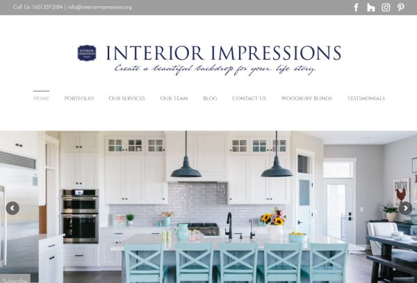 Wordpress site redesign for an Interior Designer