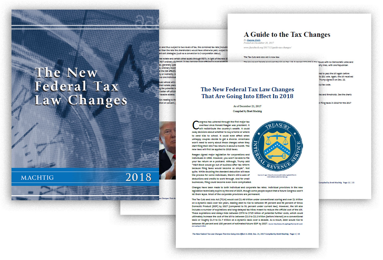 New Tax Laws Brochure design